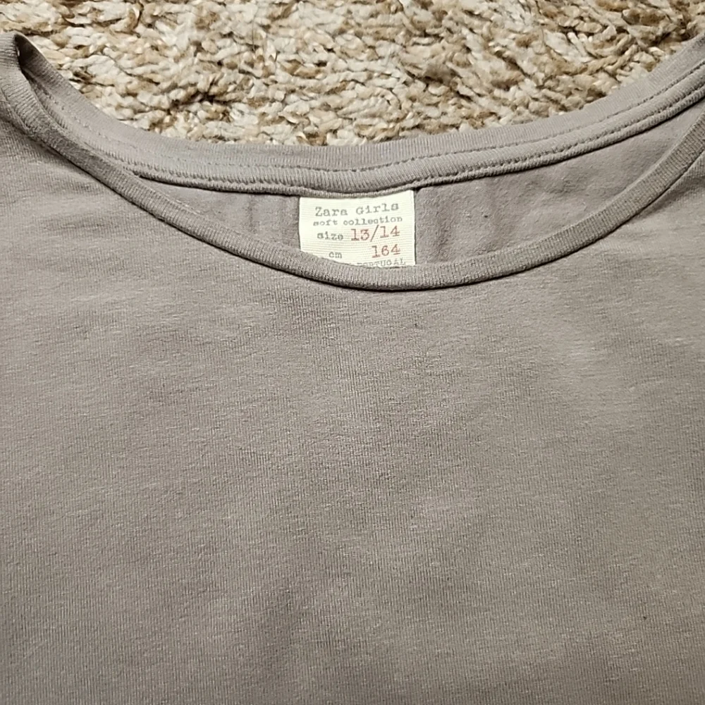 Zara Girls Brown Floral Top